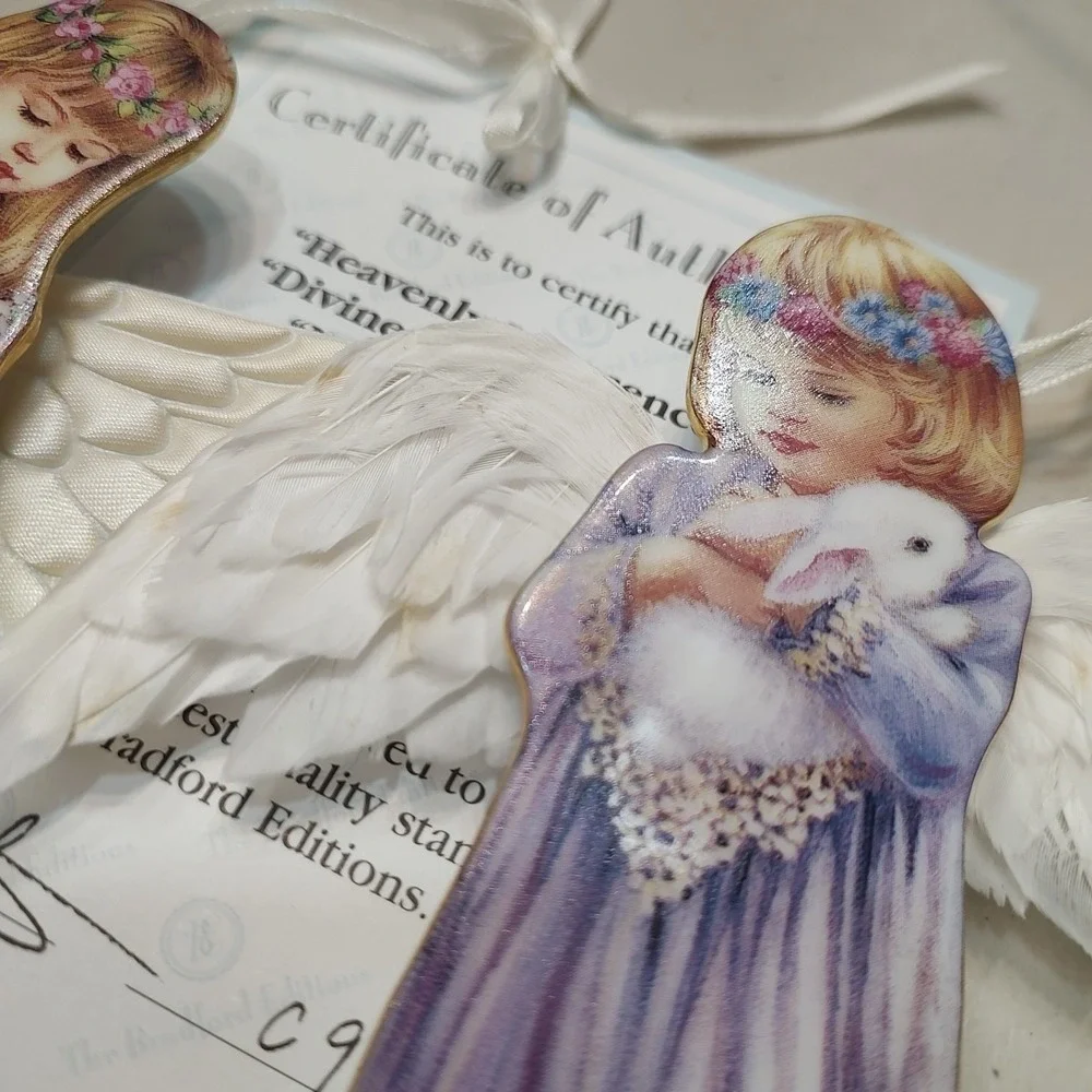 Bradford Edition Heaven's Little Angels 7‎ Ornaments Certificate Of Authenticity